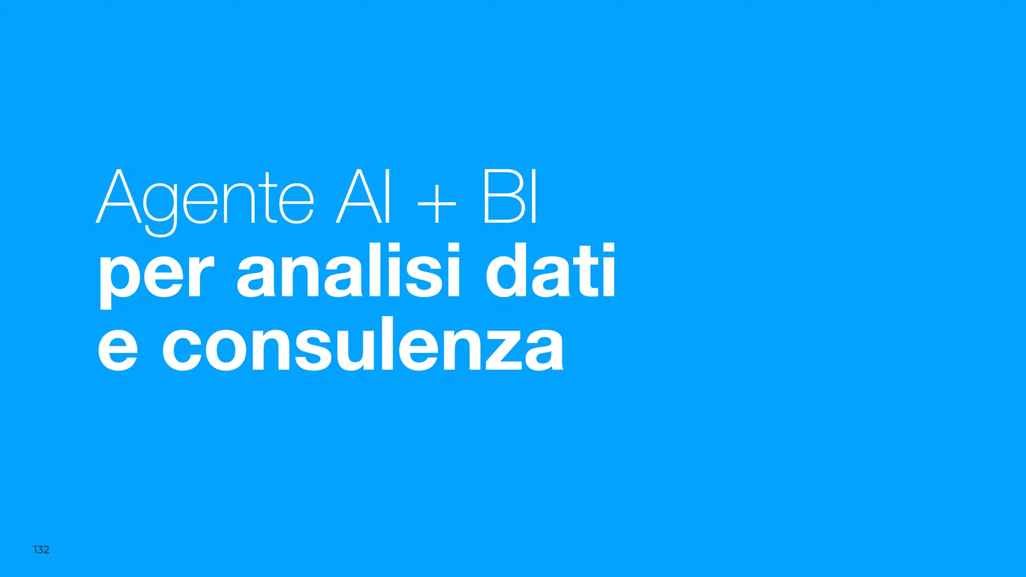 Slide: Agente AI + BI per analisi dati e consulenza